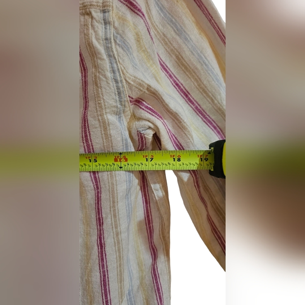 Gap - NEW Long Sleeve Striped Linen Blend Button Up Shirt - Picture 8 of 10